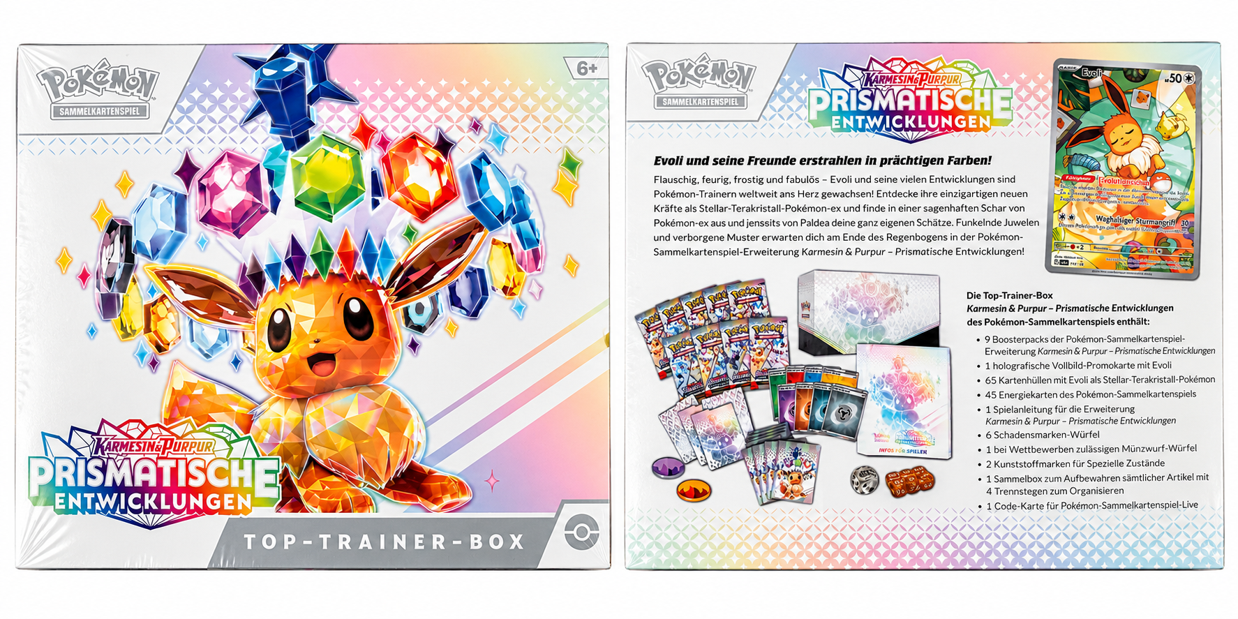 Pokémon Karmesin & Purpur – Prismatische Entwicklungen – Top-Trainer-Box – Deutsch