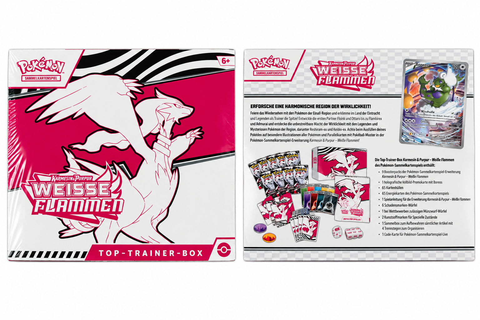 Pokémon Karmesin & Purpur – Weiße Flammen – Top-Trainer-Box – Deutsch